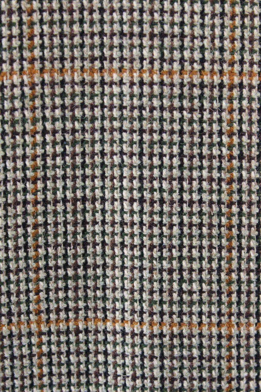 CLASSIC VINTAGE 1970s BRITISH MADE BLADEN PURE WOOL CHECKED TWEED JACKET 40 INCH