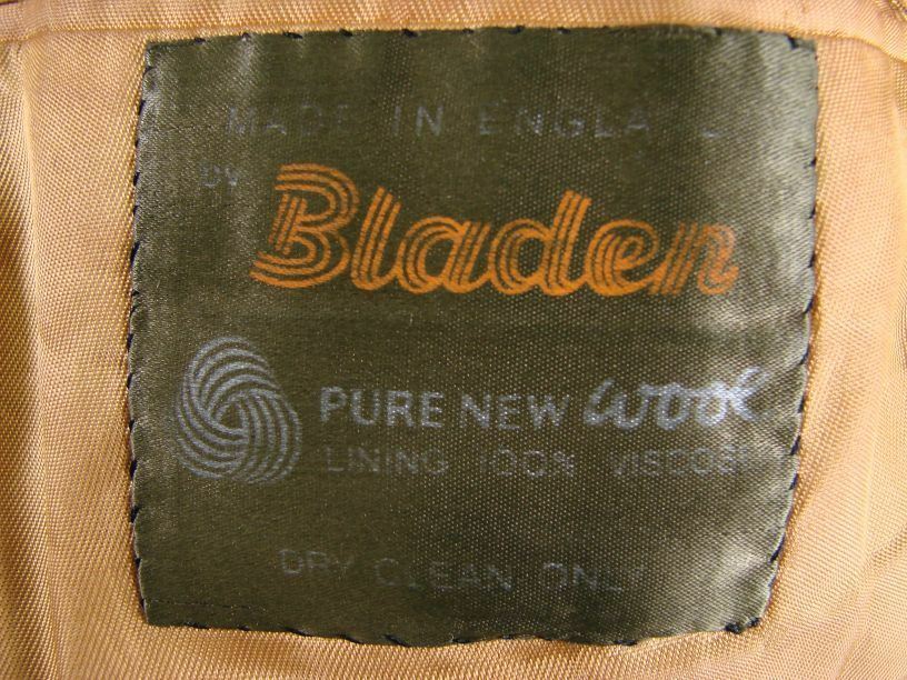 CLASSIC VINTAGE 1970s BRITISH MADE BLADEN PURE WOOL CHECKED TWEED JACKET 40 INCH