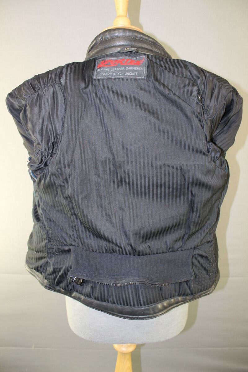 SUPERB QUALITY BLACK LEATHER SPORTEX A5 BIKER JACKET SIZE 14