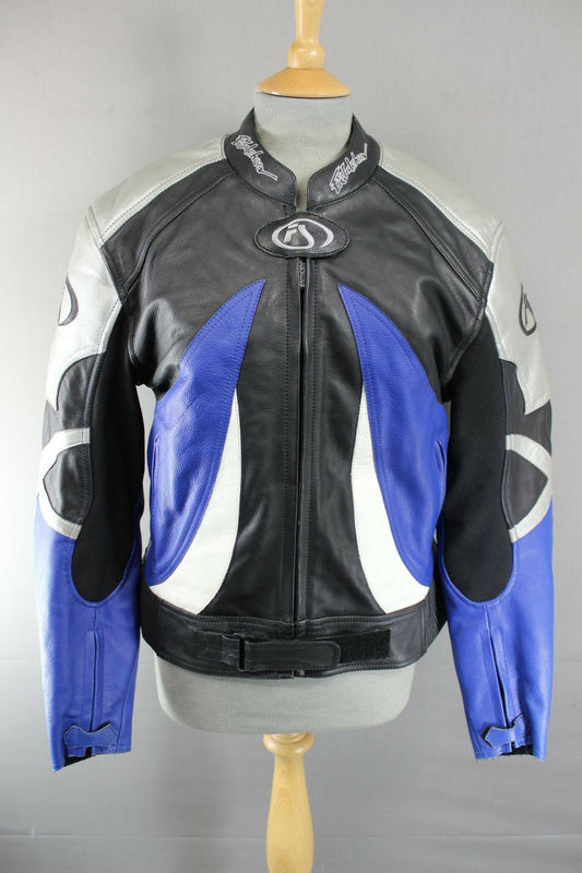 FIELDSHEER LEATHER BIKER JACKET WITH CE ARMOUR & QUILTED THERMAL LINING 40 INCH