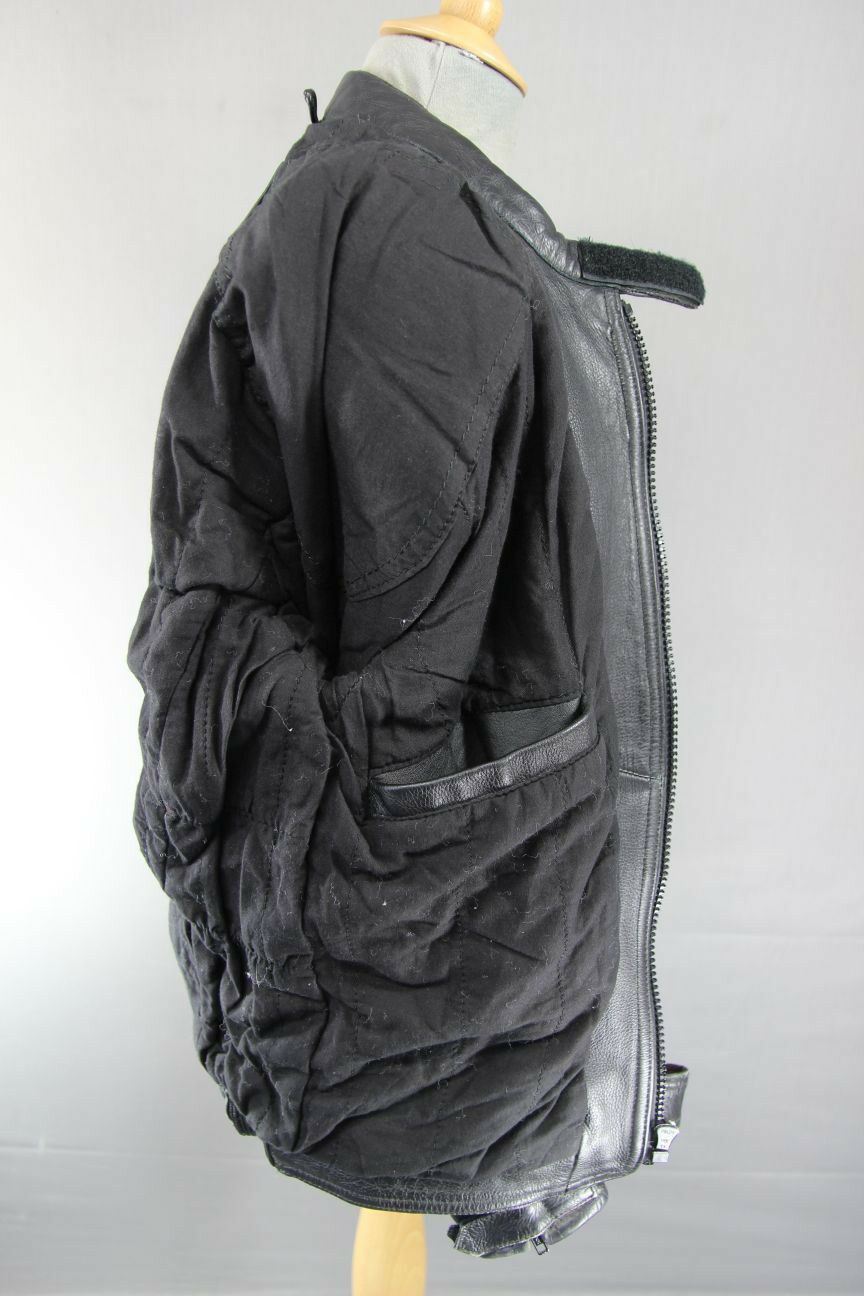 CLASSIC DUKE BLACK LEATHER BIKER JACKET 38 INCH