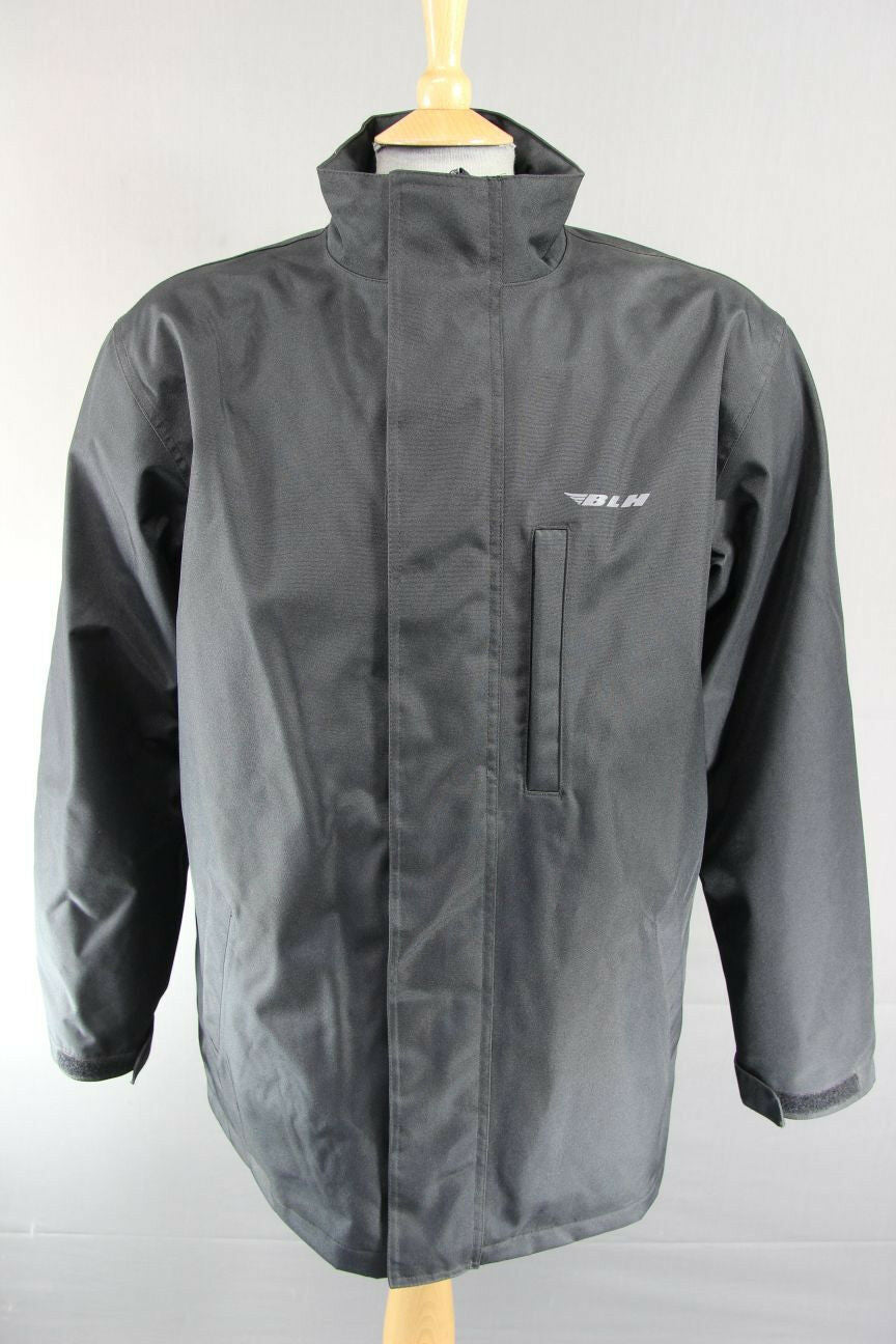 BLH GIBUS REFLECTIVE BLACK TEXTILE BIKER JACKET + CE ARMOUR & THERMAL LINING:MED