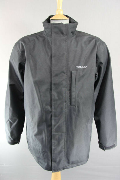 BLH GIBUS REFLECTIVE BLACK TEXTILE BIKER JACKET + CE ARMOUR & THERMAL LINING:MED