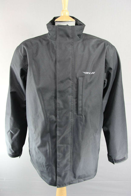 BLH GIBUS REFLECTIVE BLACK TEXTILE BIKER JACKET + CE ARMOUR & THERMAL LINING:MED