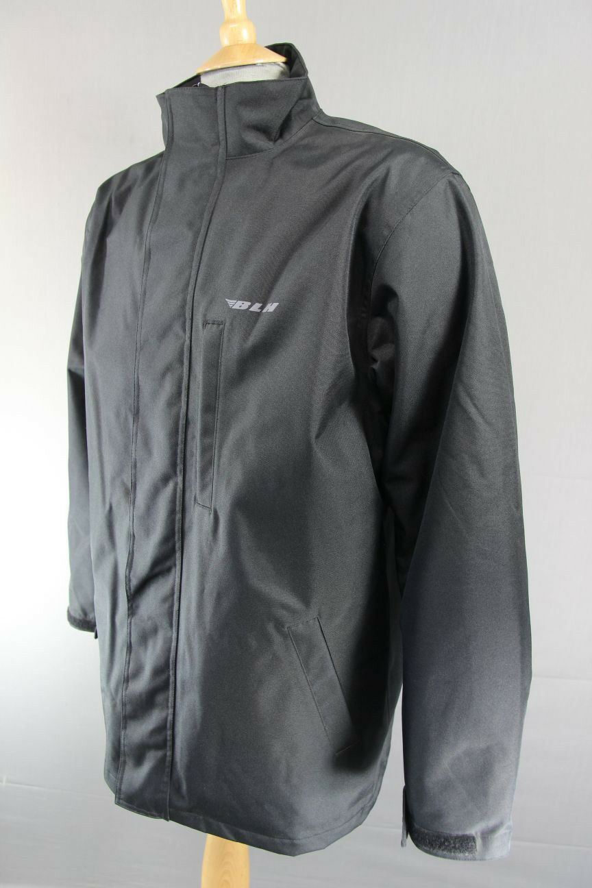 BLH GIBUS REFLECTIVE BLACK TEXTILE BIKER JACKET + CE ARMOUR & THERMAL LINING:MED