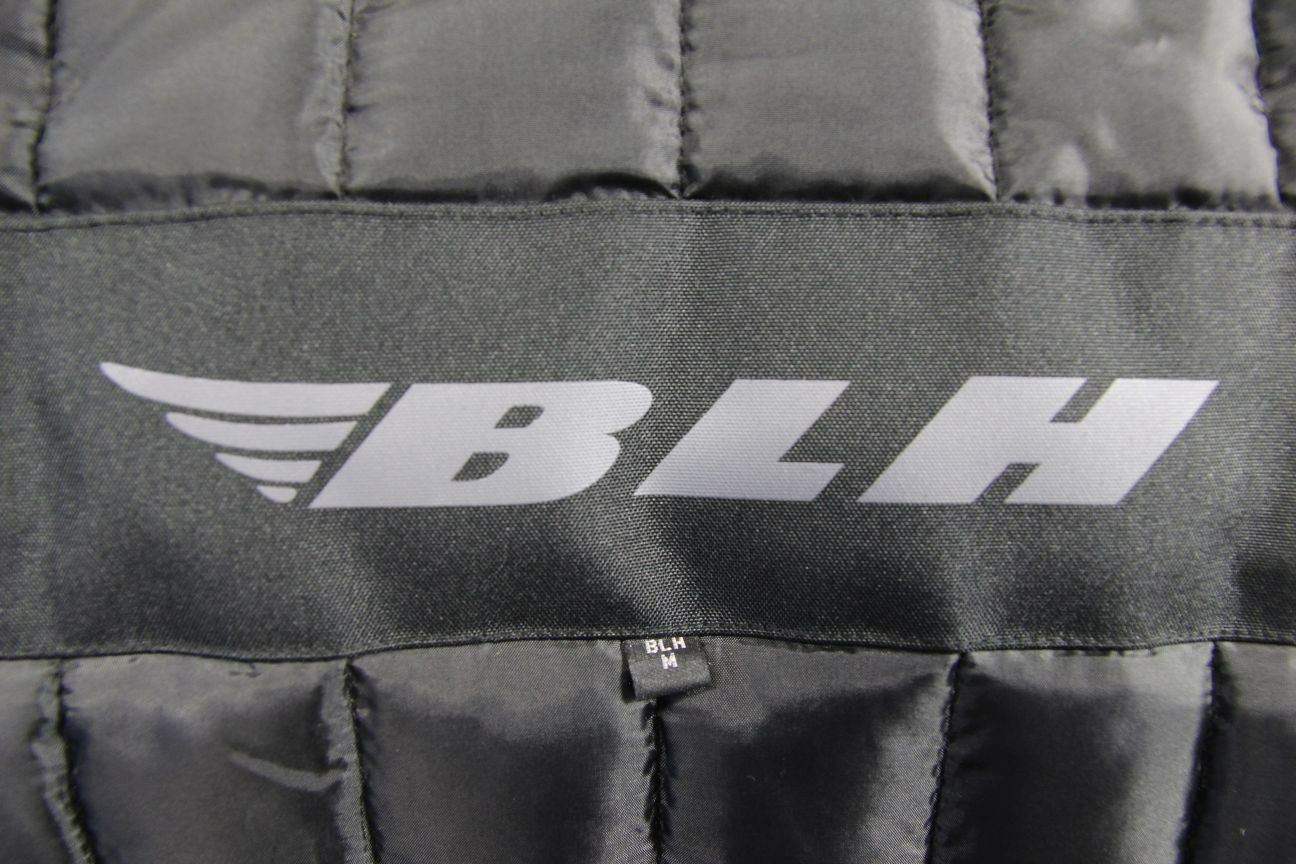 BLH GIBUS REFLECTIVE BLACK TEXTILE BIKER JACKET + CE ARMOUR & THERMAL LINING:MED
