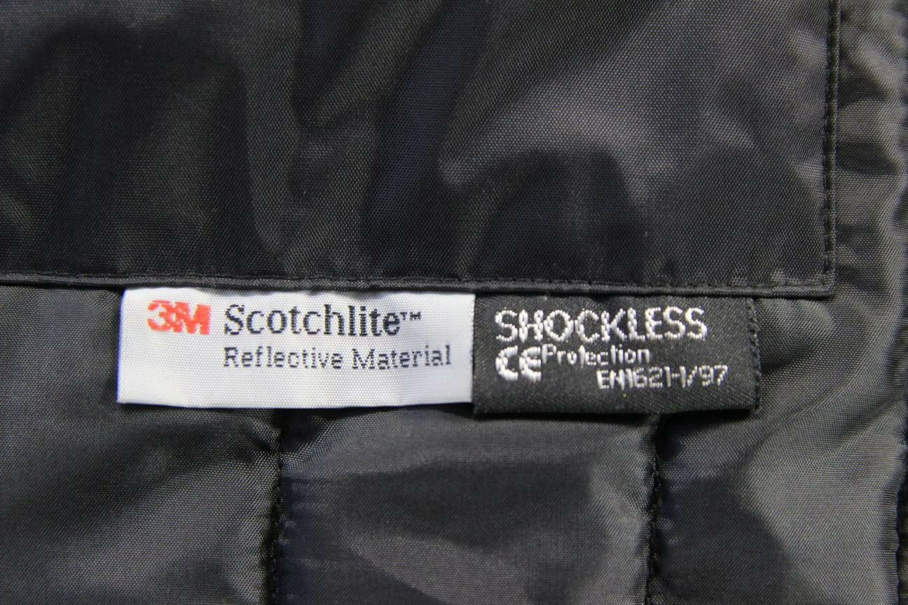 BLH GIBUS REFLECTIVE BLACK TEXTILE BIKER JACKET + CE ARMOUR & THERMAL LINING:MED