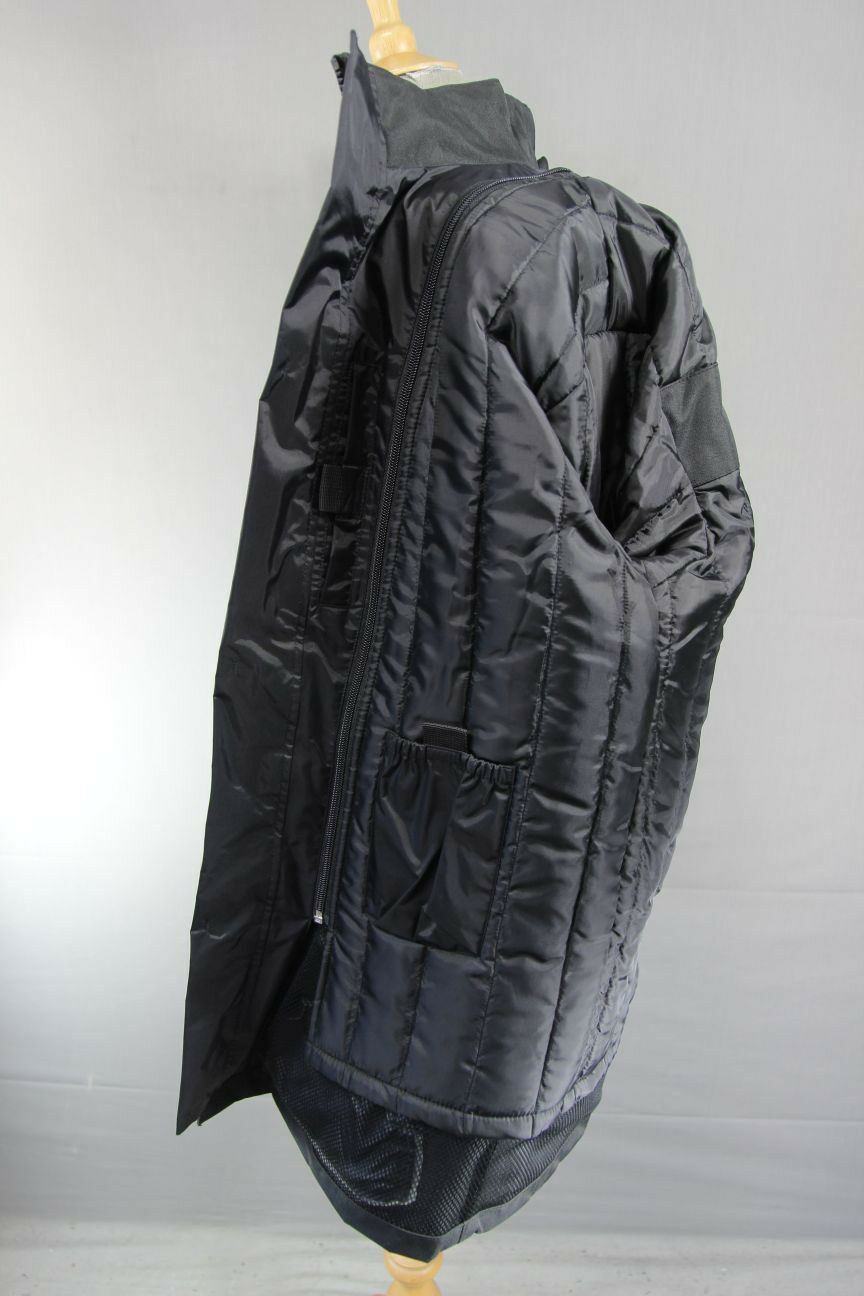 BLH GIBUS REFLECTIVE BLACK TEXTILE BIKER JACKET + CE ARMOUR & THERMAL LINING:MED