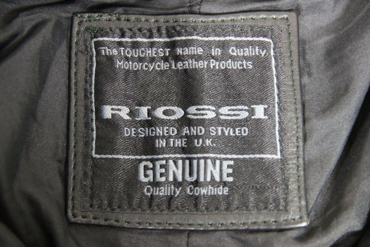 RIOSSI BLACK COWHIDE LEATHER BIKER TROUSERS: WAIST 26 INCH/INSIDE LEG 28 INCH