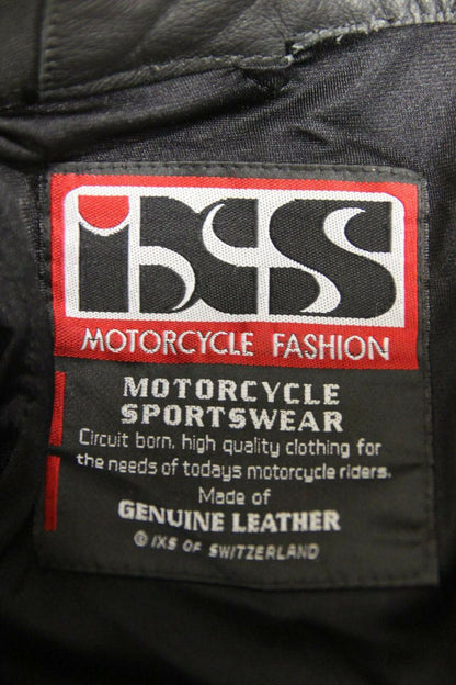 CLASSIC IXS BLACK LEATHER BIKER TROUSERS: WAIST 28 INCHES/INSIDE LEG 27 INCHES