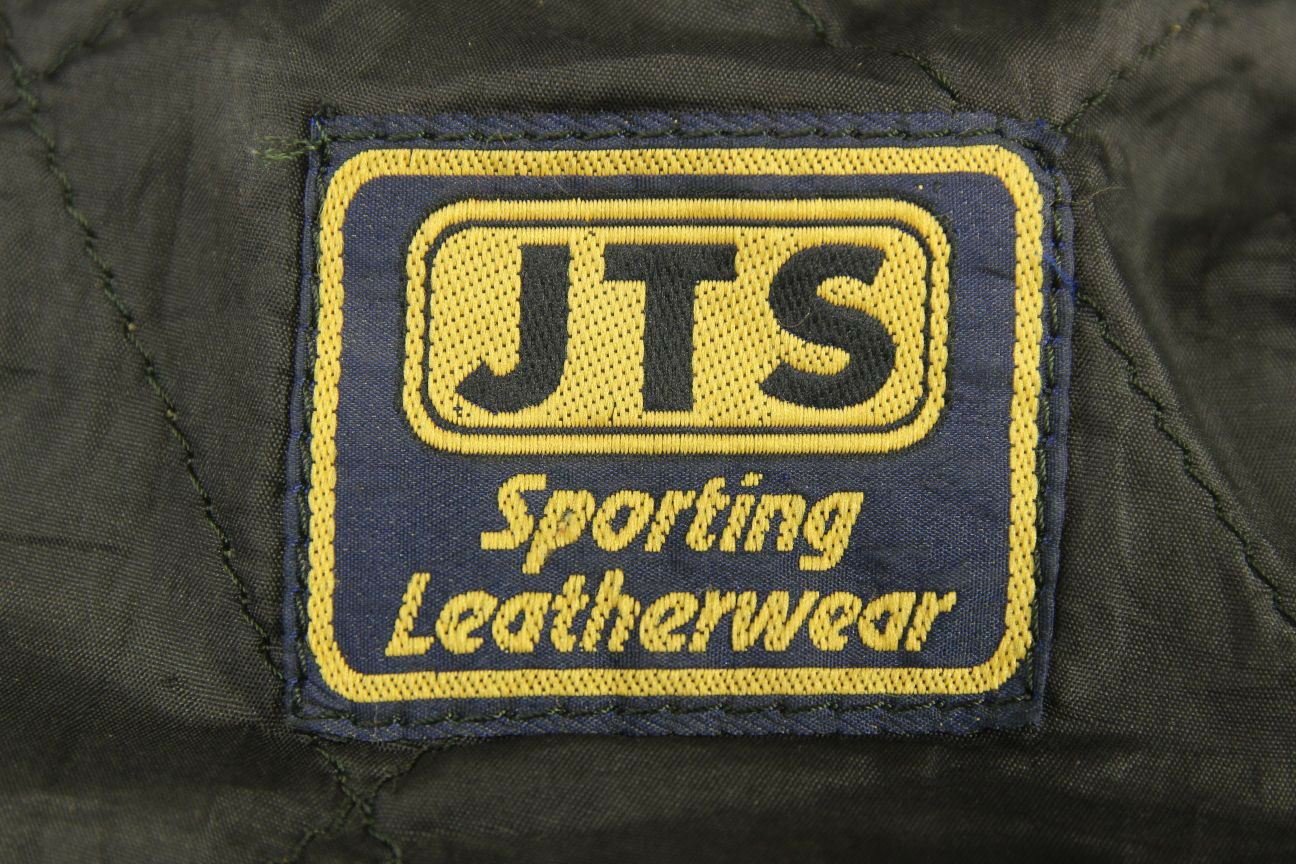 CLASSIC BLACK LEATHER JTS BIKER JACKET 38 INCH