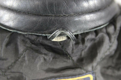 CLASSIC BLACK LEATHER JTS BIKER JACKET 38 INCH