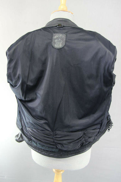 CLASSIC POLO BLACK LEATHER BIKER JACKET 36 INCH