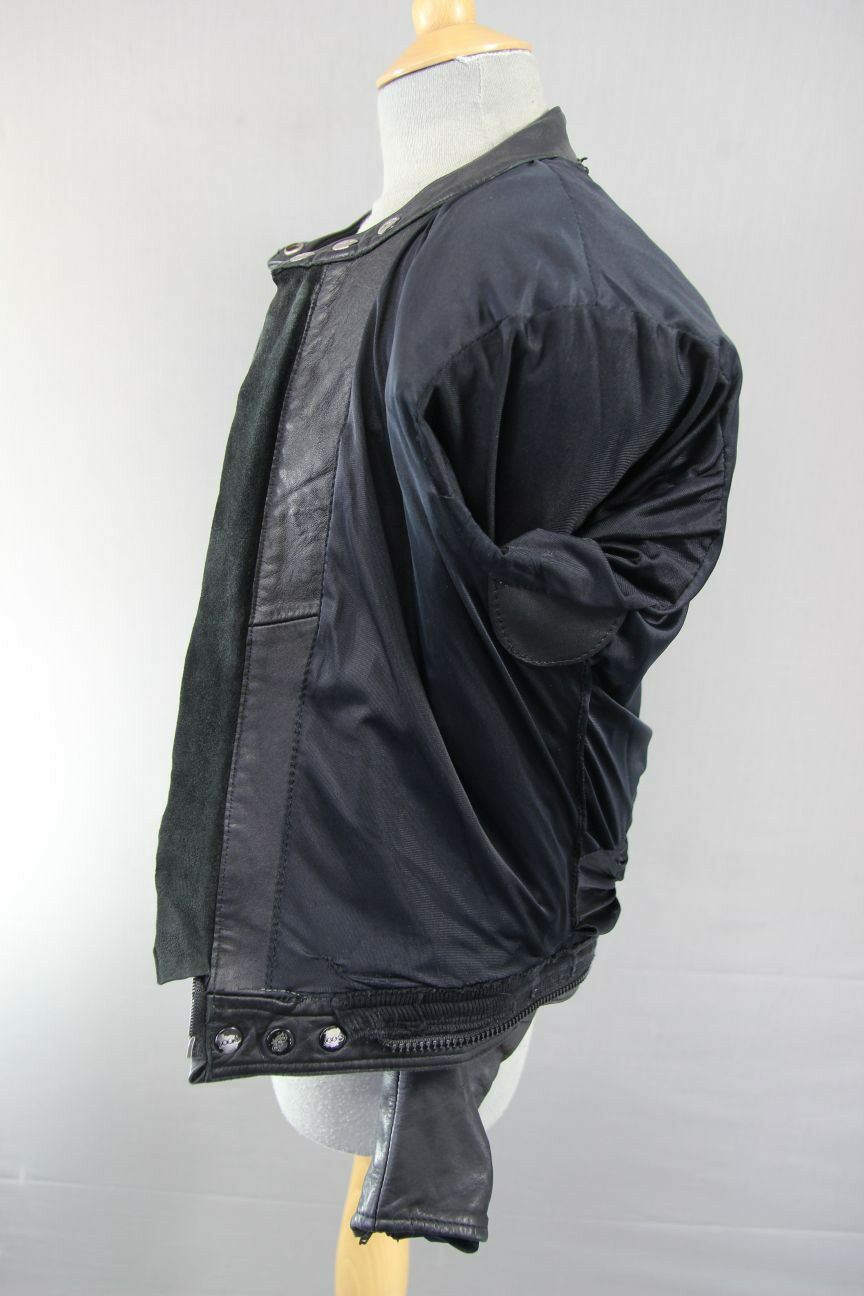 CLASSIC POLO BLACK LEATHER BIKER JACKET 36 INCH