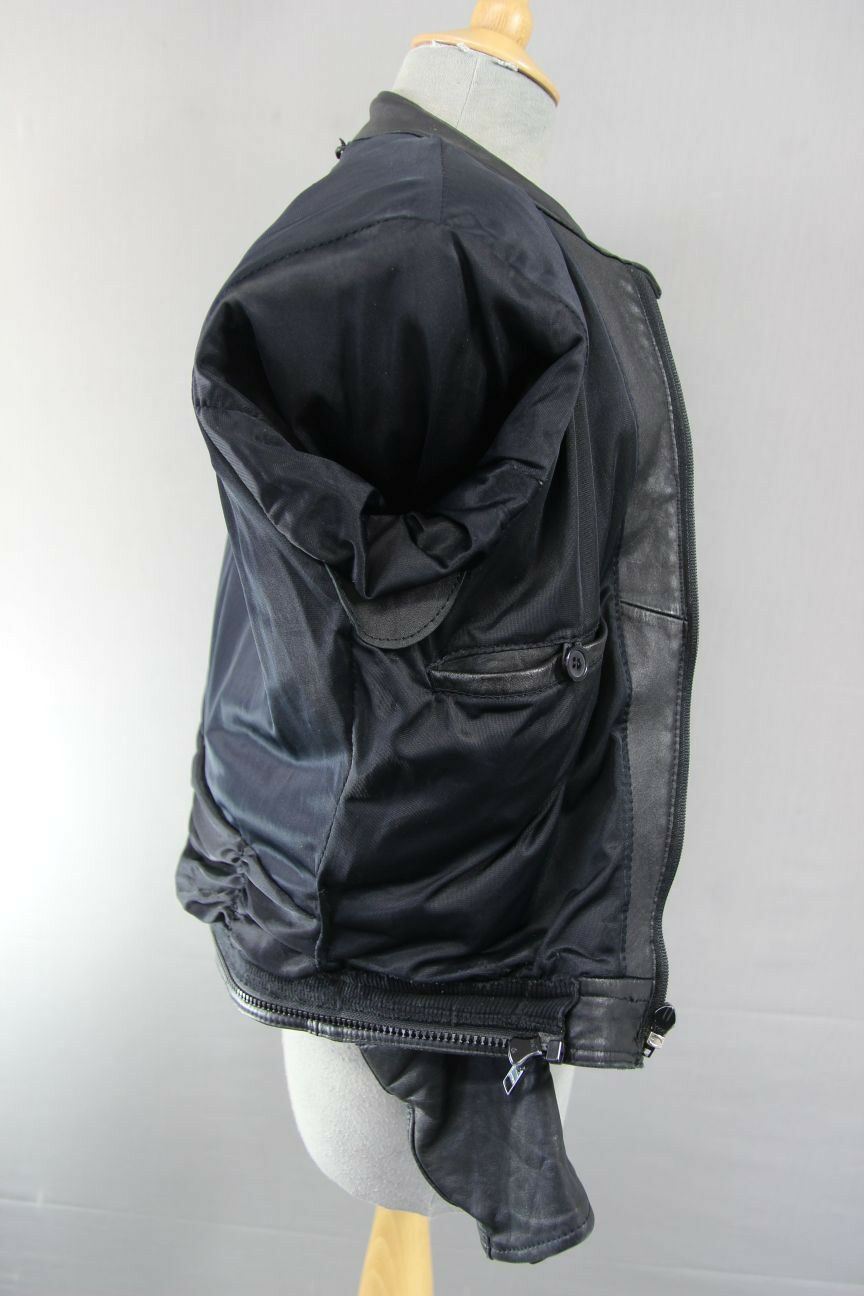 CLASSIC POLO BLACK LEATHER BIKER JACKET 36 INCH