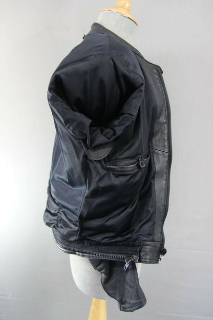 CLASSIC POLO BLACK LEATHER BIKER JACKET 36 INCH