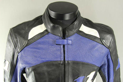 JUST BIKERS LEATHER BIKER JACKET WITH BACK, SHOULDER & ELBOW CE ARMOUR 40 INCH