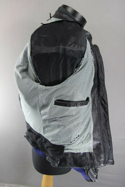 JUST BIKERS LEATHER BIKER JACKET WITH BACK, SHOULDER & ELBOW CE ARMOUR 40 INCH