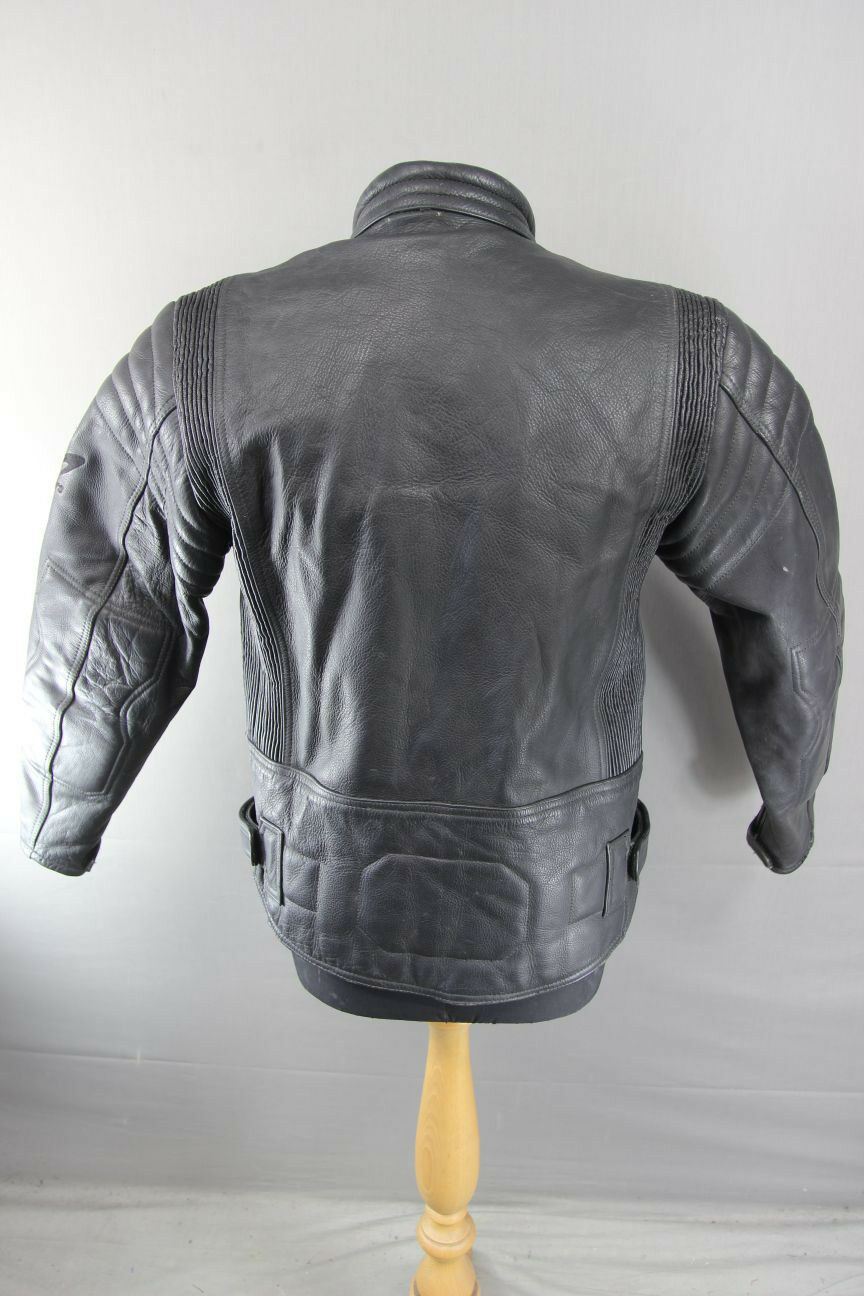 CLASSIC JUST BIKERS BLACK LEATHER BIKER JACKET 38 INCH