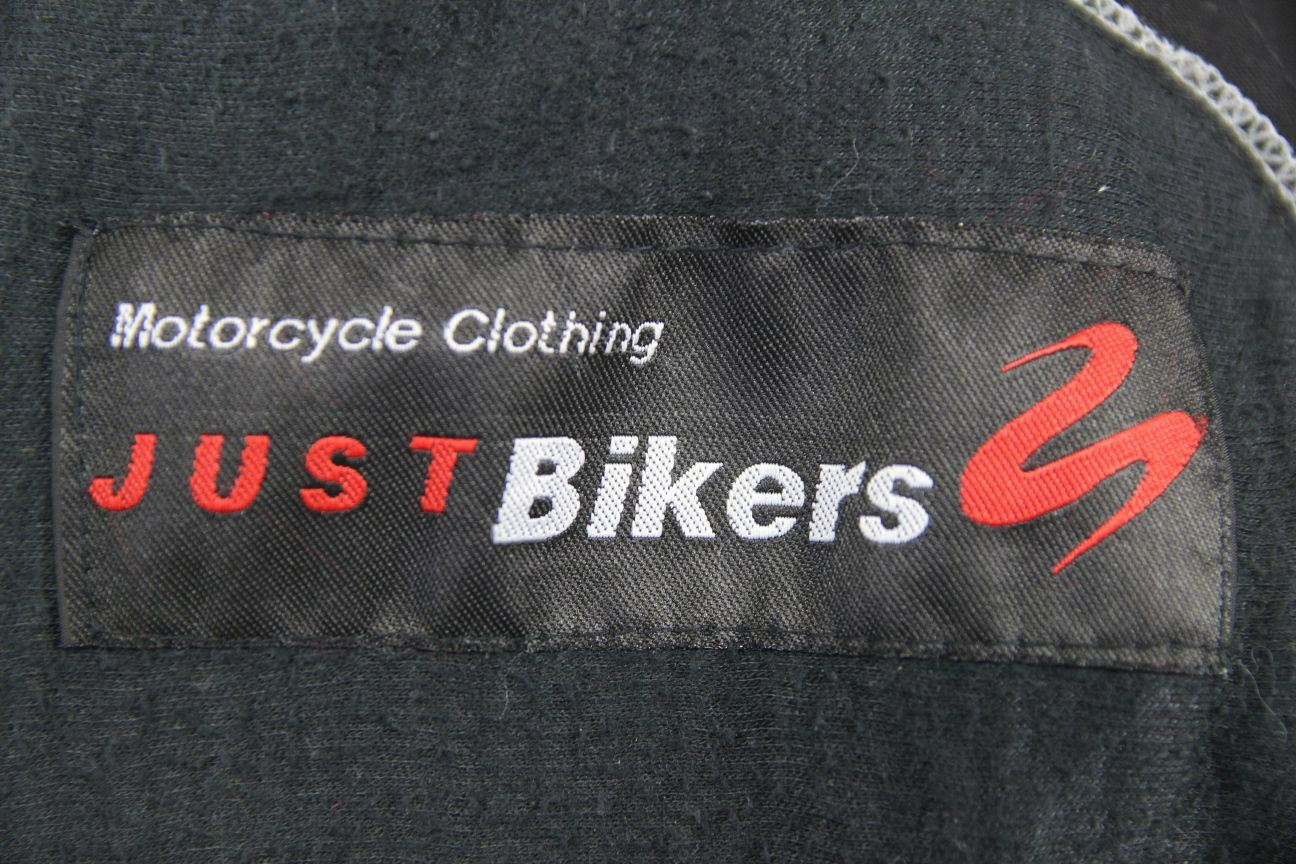CLASSIC JUST BIKERS BLACK LEATHER BIKER JACKET 38 INCH