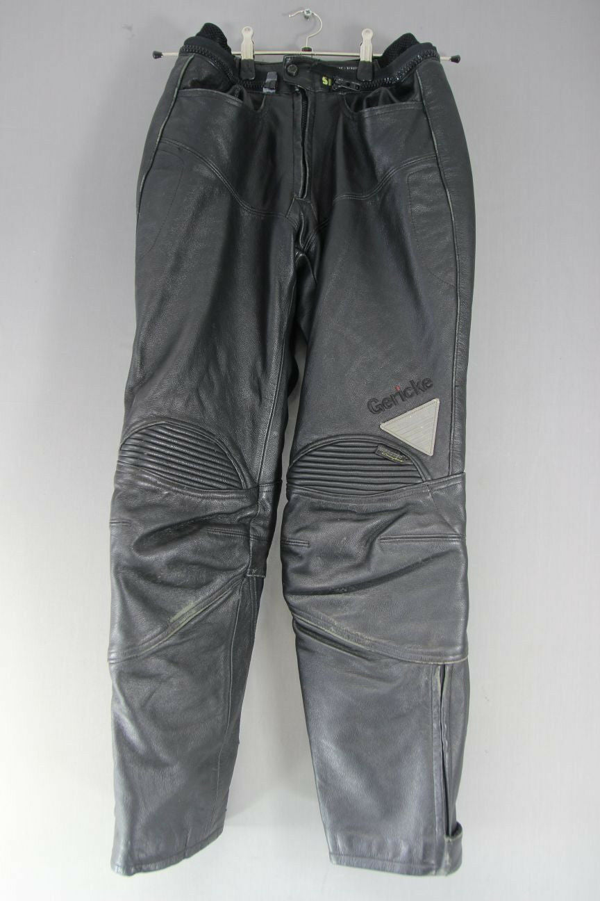 HEIN GERICKE STREETLINE LEATHER BIKER TROUSERS/ARMOUR: WAIST 28"/INSIDE LEG 30"