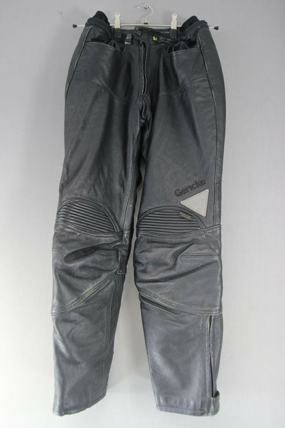 HEIN GERICKE STREETLINE LEATHER BIKER TROUSERS/ARMOUR: WAIST 28"/INSIDE LEG 30"