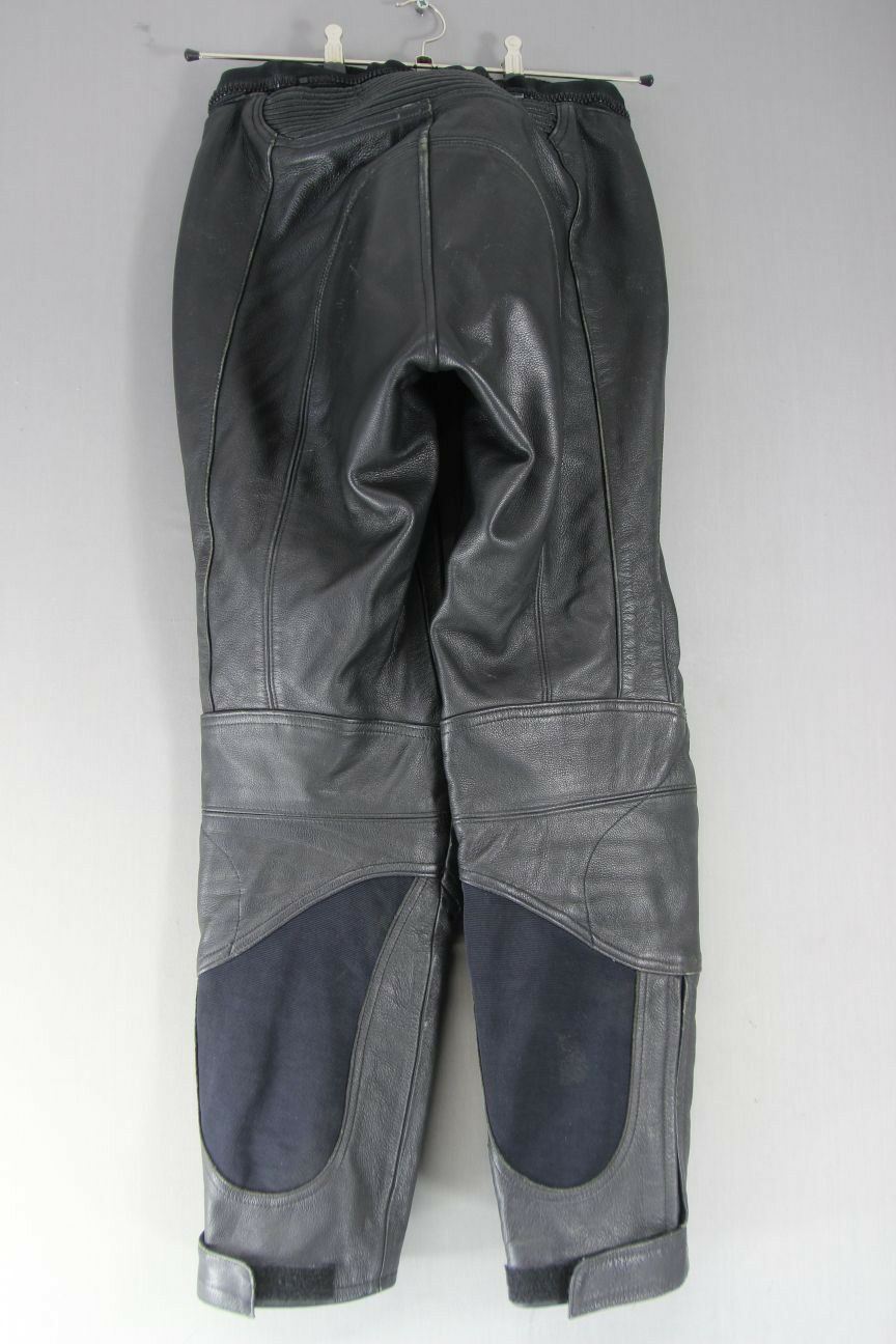 HEIN GERICKE STREETLINE LEATHER BIKER TROUSERS/ARMOUR: WAIST 28"/INSIDE LEG 30"