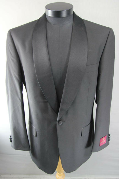BNWT SCOTT & TAYLOR BLACK FORMAL SINGLE BUTTONED TUXEDO DINNER JACKET 40-42 INCH