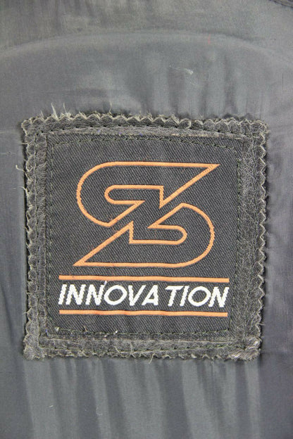 SWIFT INNOVATION BLACK, SILVER & GREEN LEATHER BIKER JACKET WITH ARMOUR 42 INCH