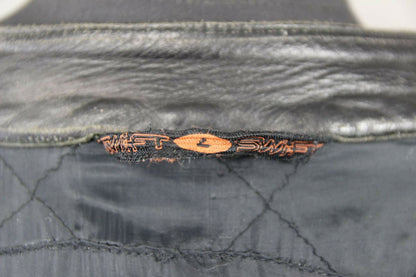 SWIFT INNOVATION BLACK, SILVER & GREEN LEATHER BIKER JACKET WITH ARMOUR 42 INCH