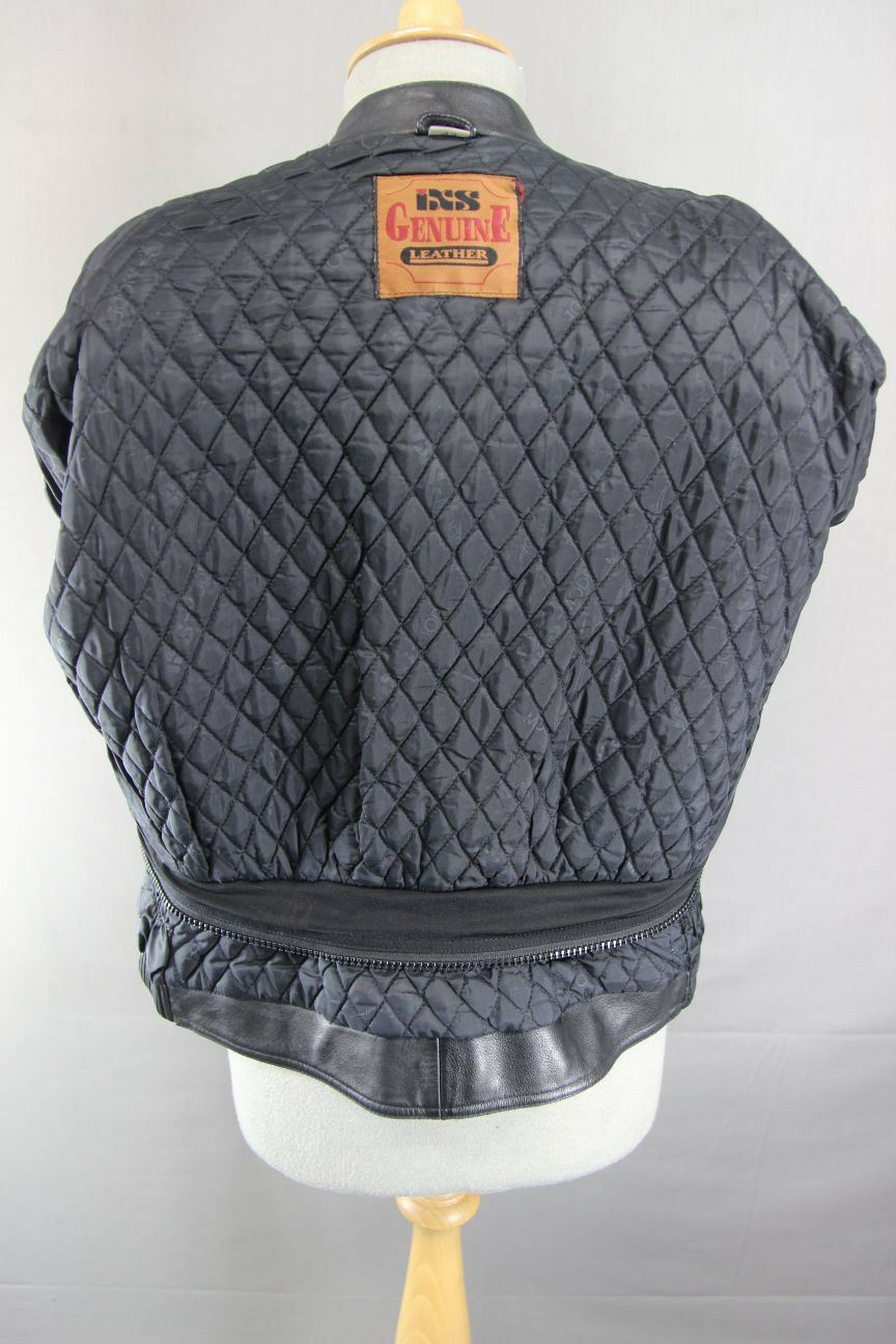 SUPERB IXS BLACK LEATHER BIKER JACKET 40 INCH