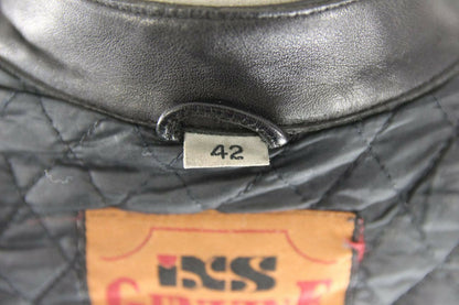 SUPERB IXS BLACK LEATHER BIKER JACKET 40 INCH