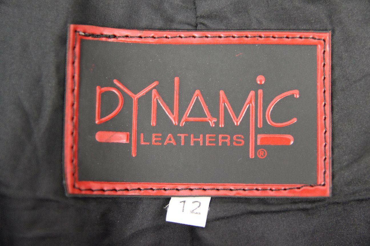 CLASSIC BLACK DYNAMIC LEATHERS BIKER TROUSERS SIZE 12: WAIST 30"/INSIDE LEG 29"