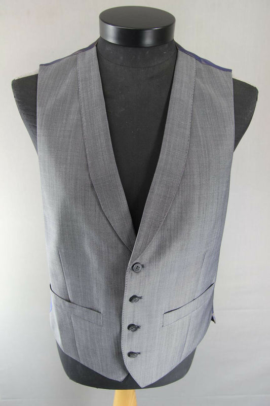 BRAND NEW GARETH SOUTHGATE ENGLAND STYLE GREY WOOL RICH WAISTCOAT 38 INCH