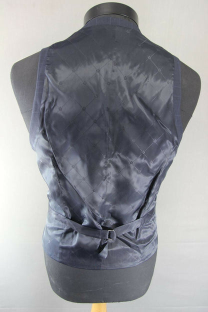 BRAND NEW GARETH SOUTHGATE ENGLAND STYLE BLUE CHECKED PURE WOOL WAISTCOAT 40-44"