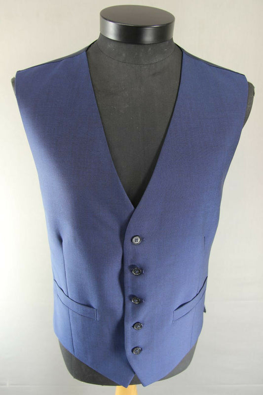 BRAND NEW GARETH SOUTHGATE ENGLAND STYLE BLUE WOOL RICH BLEND WAISTCOAT 36-56 IN