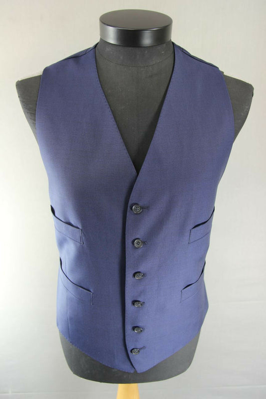 BRAND NEW GARETH SOUTHGATE ENGLAND STYLE WOOL RICH BLEND NAVY BLUE WAISTCOAT 42"