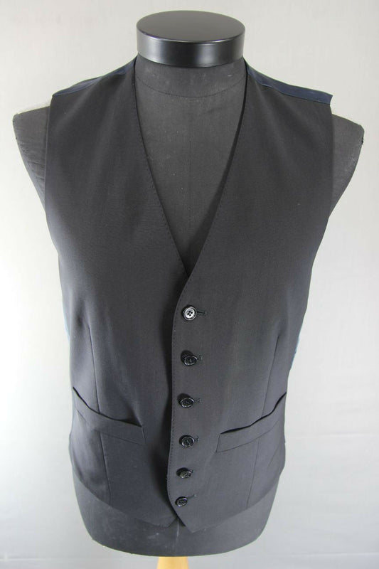 BRAND NEW GARETH SOUTHGATE ENGLAND STYLE PURE WOOL BLACK WAISTCOAT 38 INCH