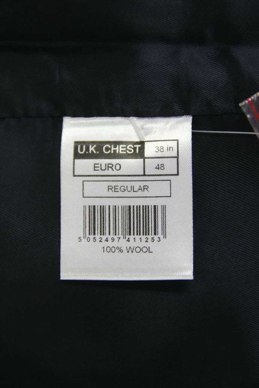 BRAND NEW GARETH SOUTHGATE ENGLAND STYLE PURE WOOL BLACK WAISTCOAT 38 INCH