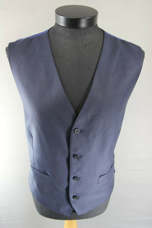 BRAND NEW GARETH SOUTHGATE ENGLAND STYLE PURE WOOL NAVY BLUE WAISTCOAT 38 INCH