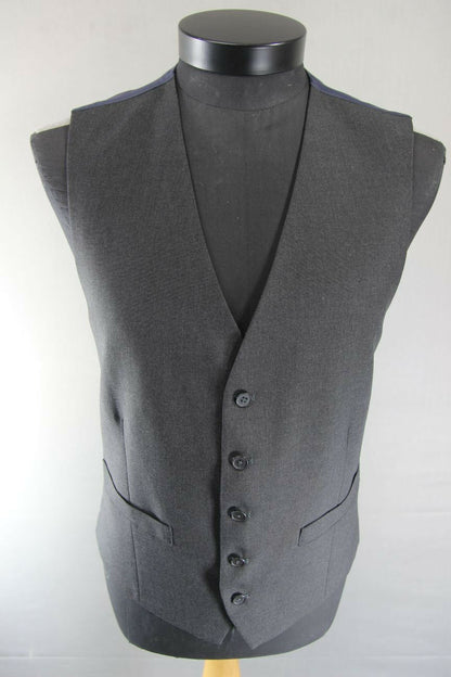 BRAND NEW GARETH SOUTHGATE ENGLAND STYLE CHARCOAL GREY WAISTCOAT 40 INCH