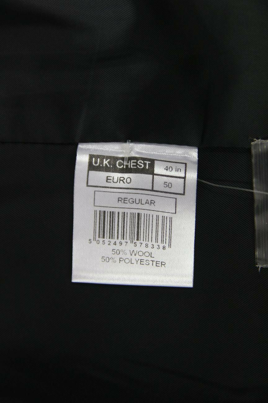BRAND NEW GARETH SOUTHGATE ENGLAND STYLE WOOL RICH BLACK PINSTRIPE WAISTCOAT 40"