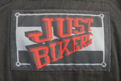 JUST BIKERS THINSULATE 3M THERMAL LINED BLACK LEATHER BIKER JACKET: SIZE 10