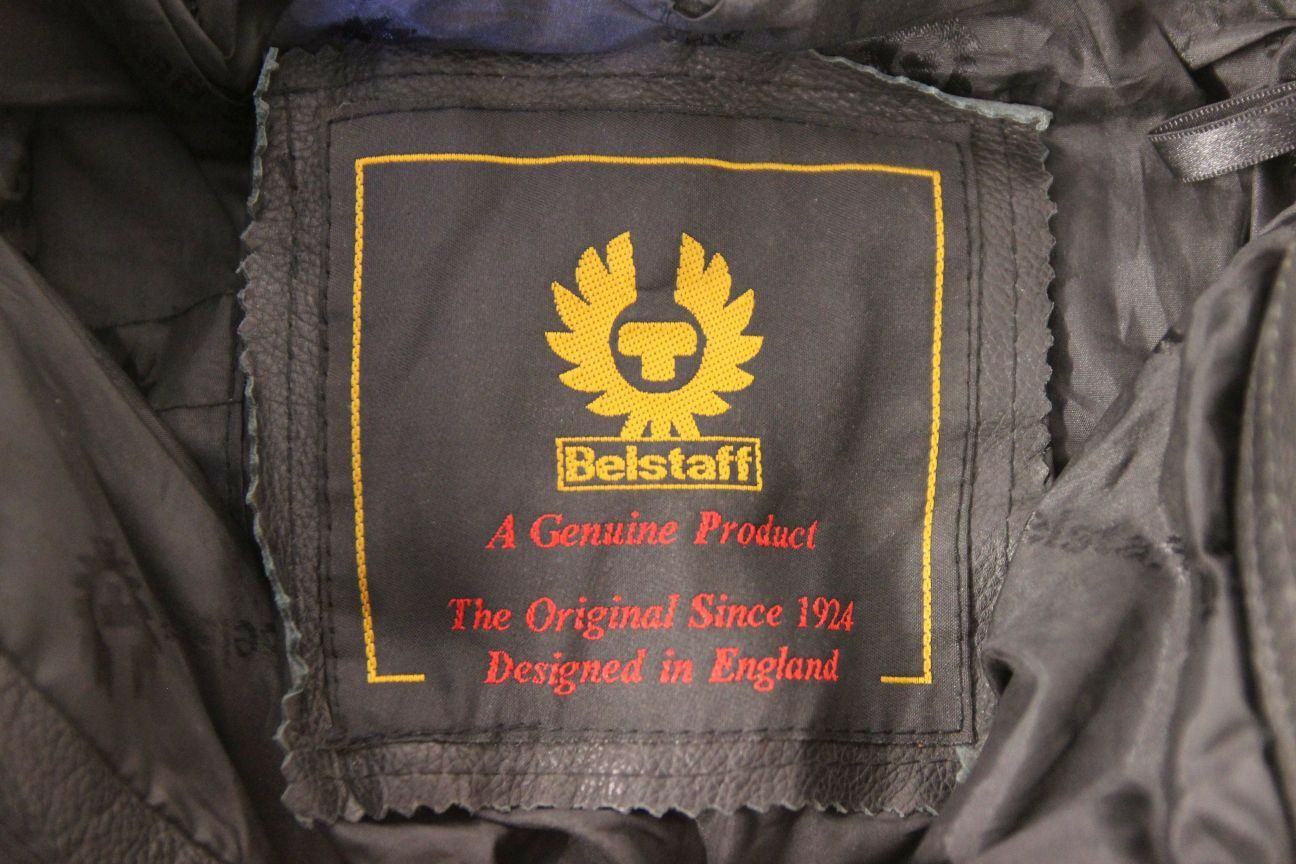 BELSTAFF BLACK LEATHER BIKER TROUSERS SIZE 12: WAIST 24 INCH/INSIDE LEG 29 INCH