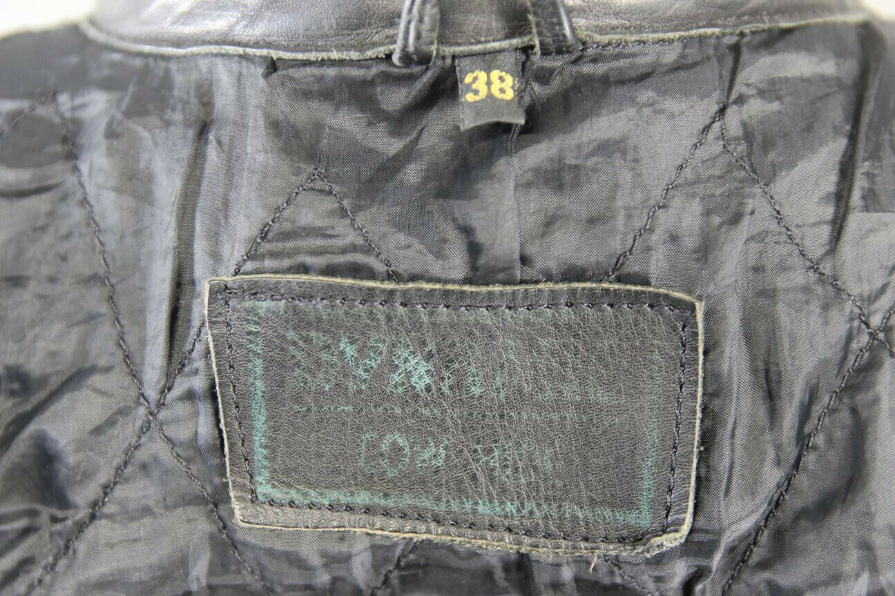 CLASSIC BLACK DYNAMIC COWHIDE LEATHER BIKER JACKET 38 INCH