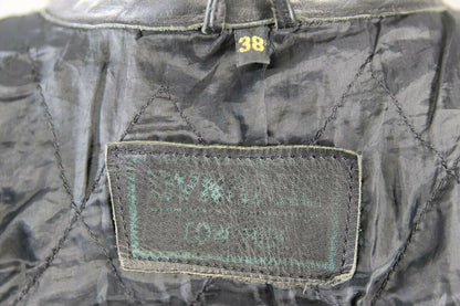 CLASSIC BLACK DYNAMIC COWHIDE LEATHER BIKER JACKET 38 INCH