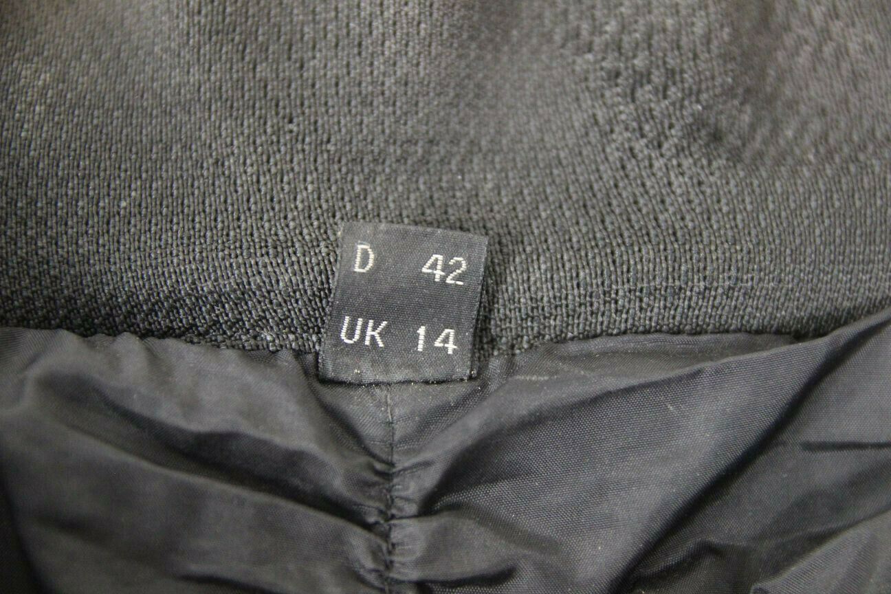 AKITO BLACK LEATHER BIKER TROUSERS SIZE 14: WAIST 30-32 INCH/INSIDE LEG 30 INCH