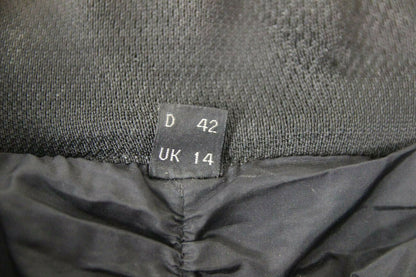 AKITO BLACK LEATHER BIKER TROUSERS SIZE 14: WAIST 30-32 INCH/INSIDE LEG 30 INCH