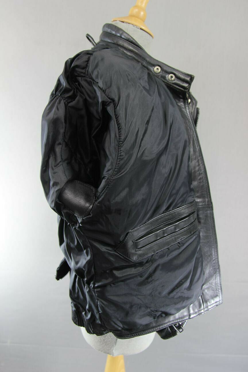 SPORTEX APOLLO CLASSIC BLACK LEATHER BIKER JACKET: SIZE 12