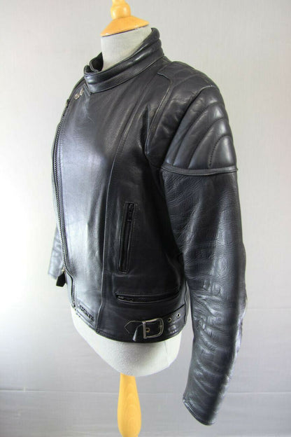 SUPERB QUALITY BLACK LEATHER SPORTEX A5 CLASSIC BIKER JACKET 36 INCH